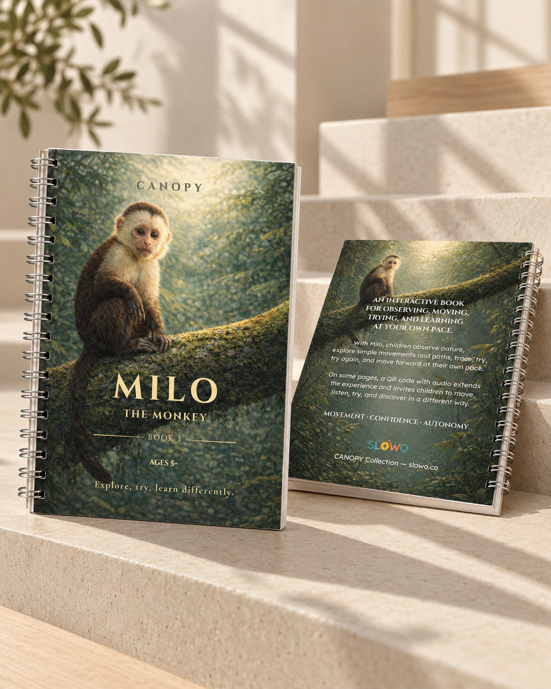 Carnet CANOPY — Milo le singe — édition anglais