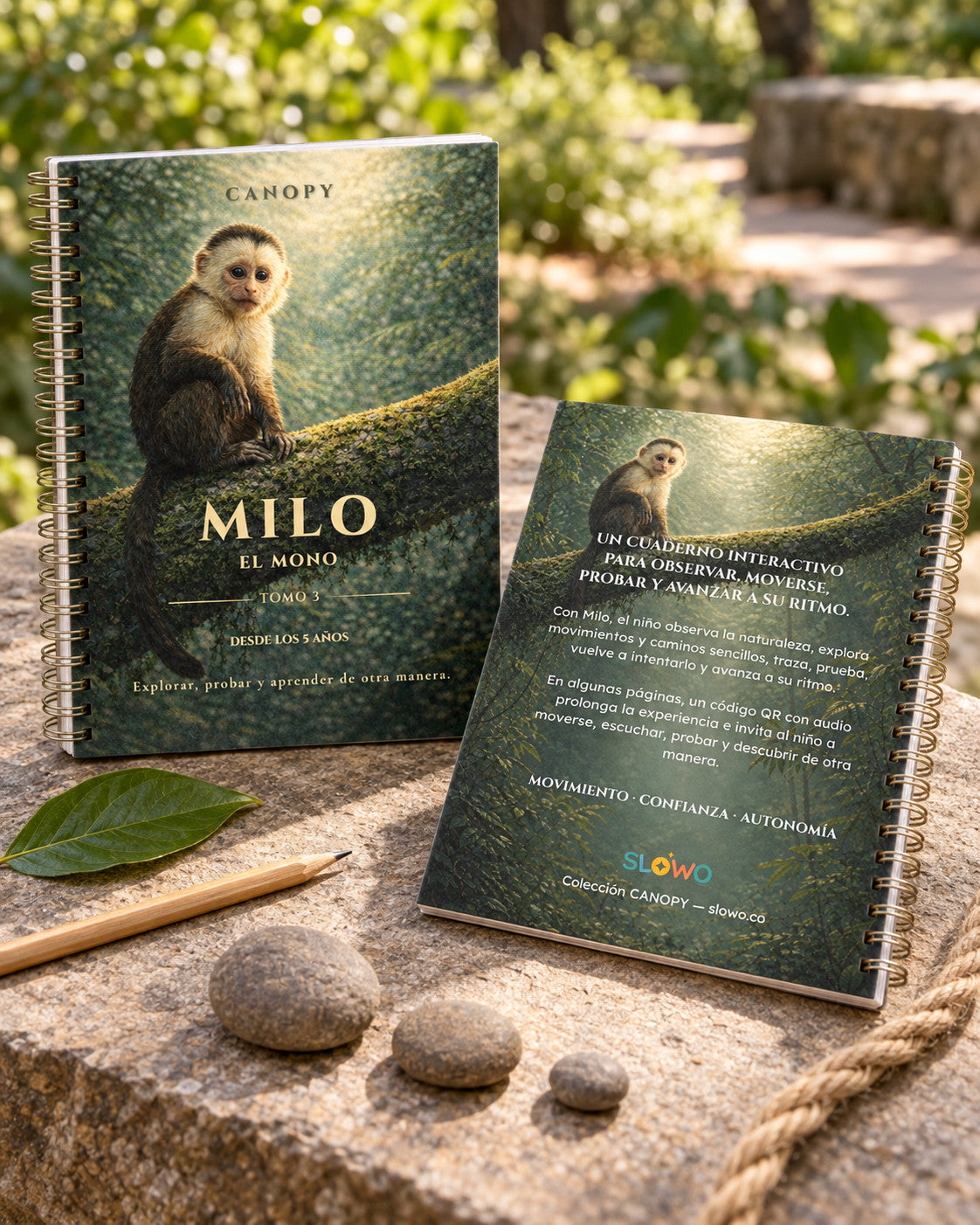 Carnet CANOPY — Milo le singe — édition espagnol