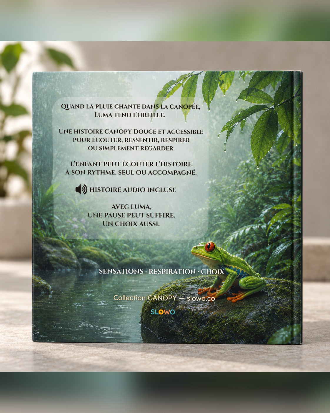 Livre CANOPY — Luma et le chant de la pluie — les trois éditions